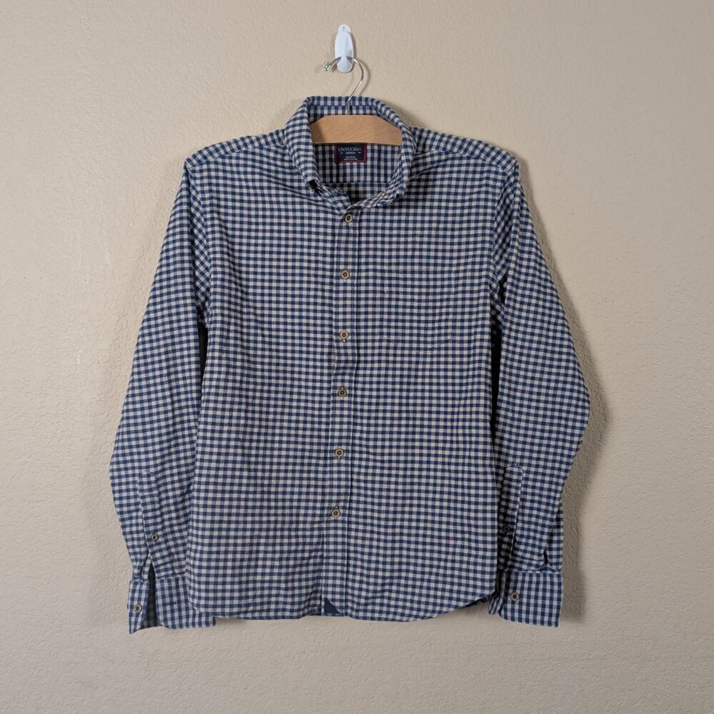 UNTUCKit Cerasuolo Flannel Collared Button-Down Gingham Farmer M
